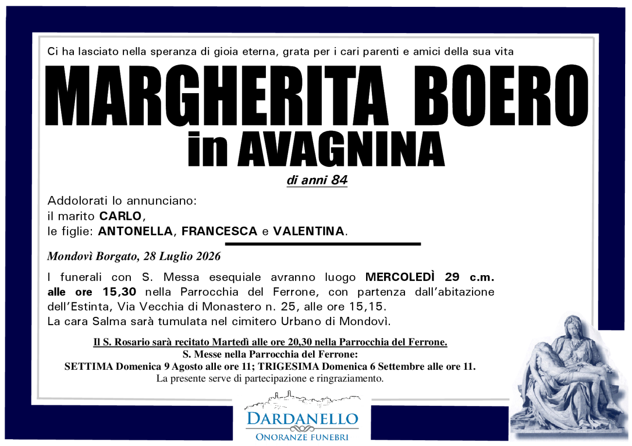MARGHERITA BOERO in AVAGNINA