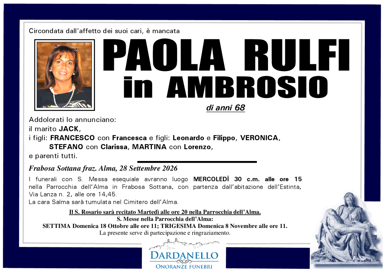 PAOLA RULFI in AMBROSIO